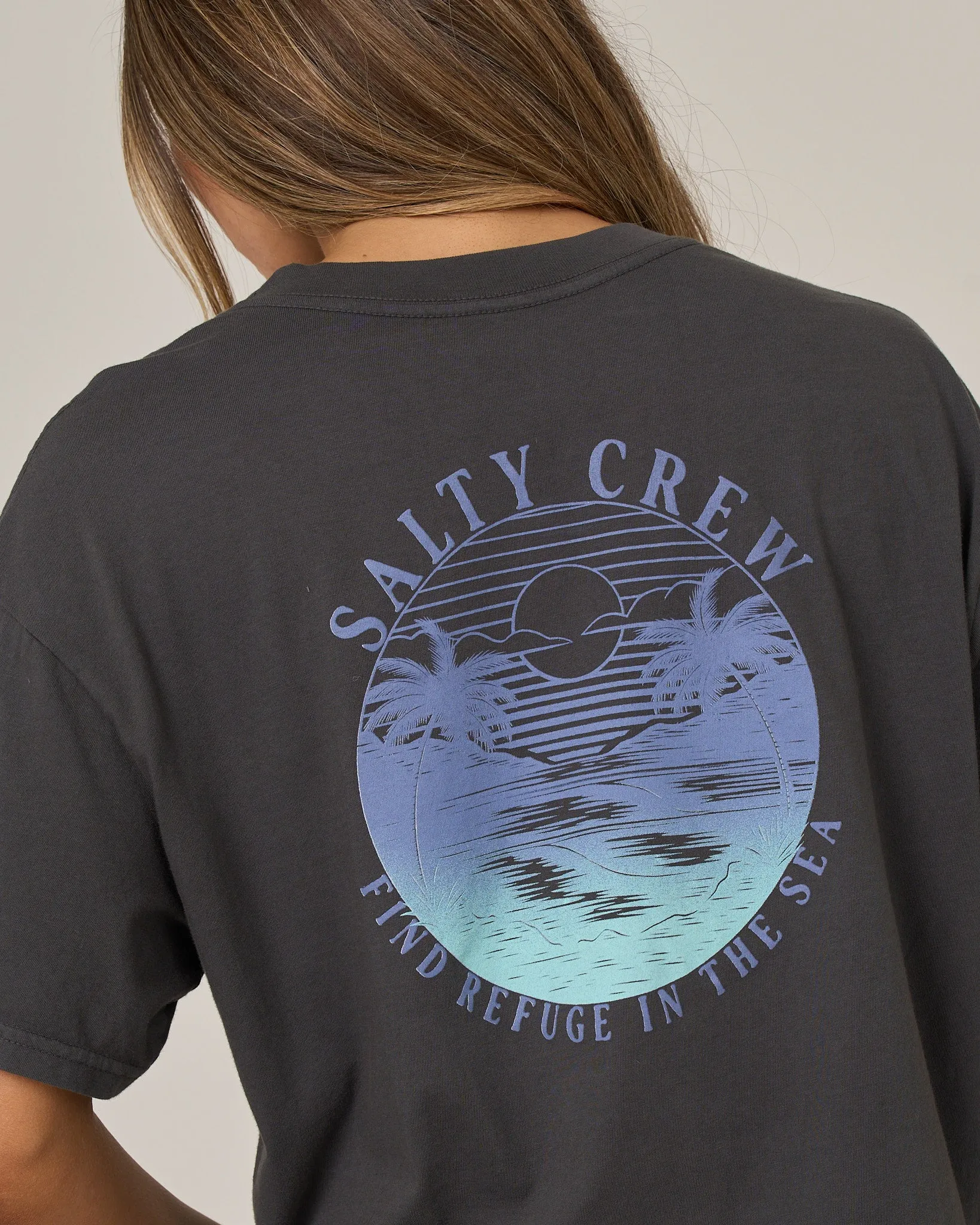 Tropics Skimmer Tee - Charcoal sold by Salty Crew product image thumbnail 3