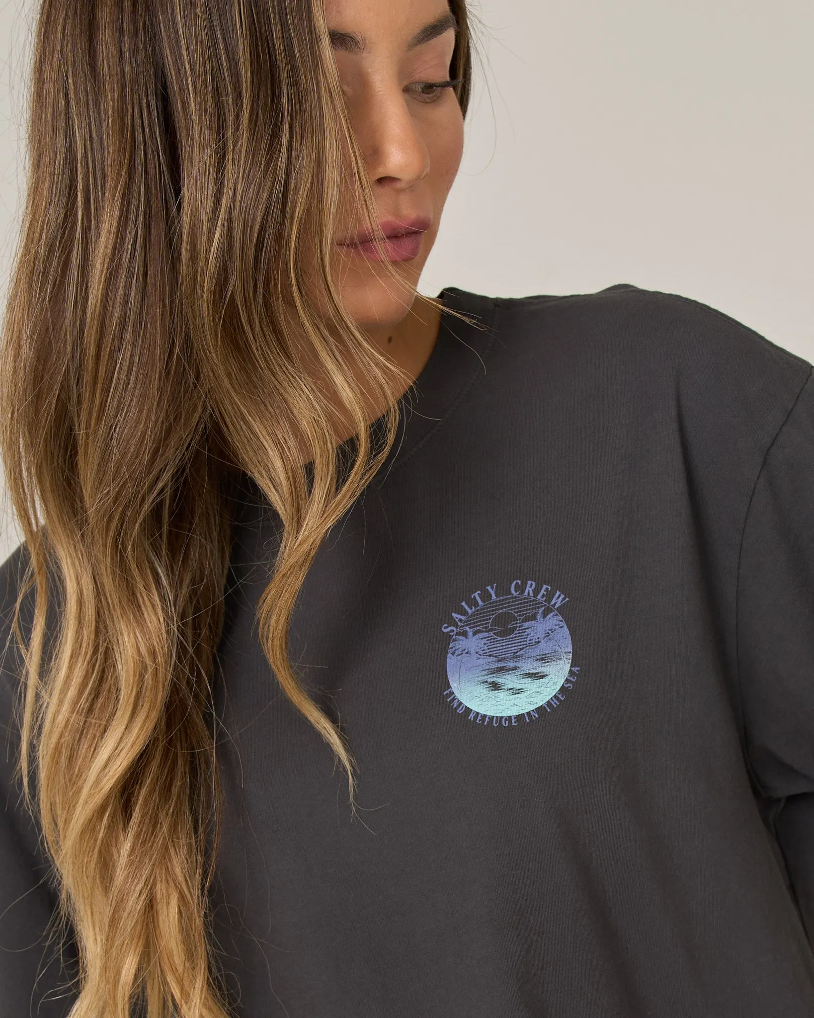 Tropics Skimmer Tee - Charcoal sold by Salty Crew product image thumbnail 4