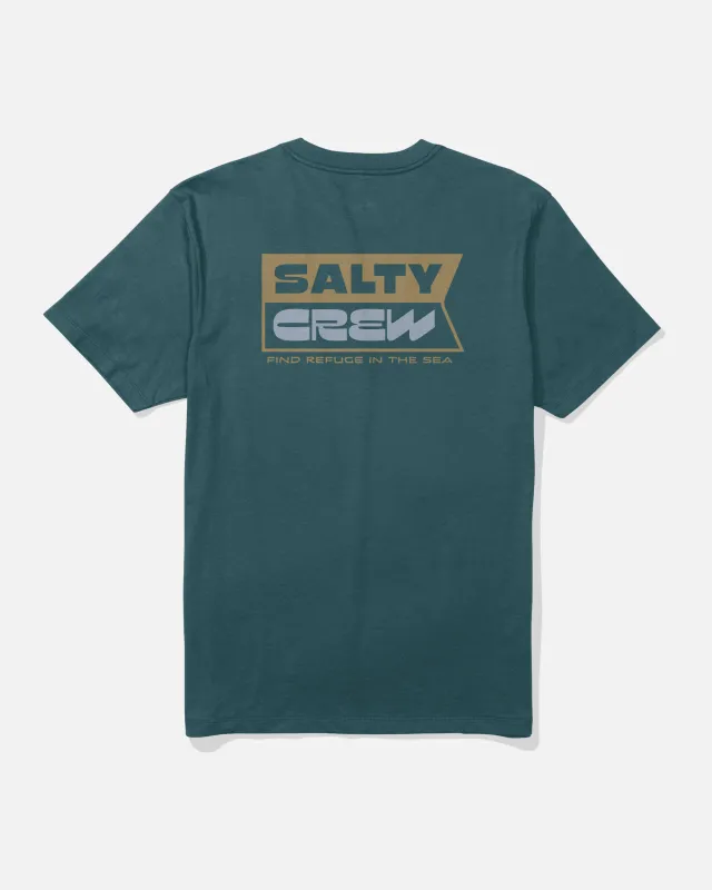 Inverse Flag Crew Tee - Atlantic Blue made by Salty Crew