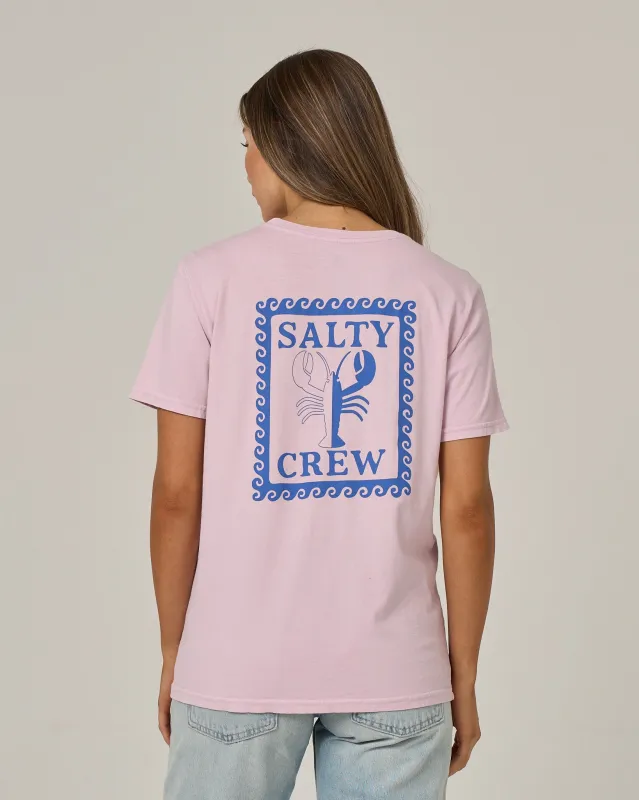 Lobster Roll Boyfriend Tee - Pale Orchid made by Salty Crew