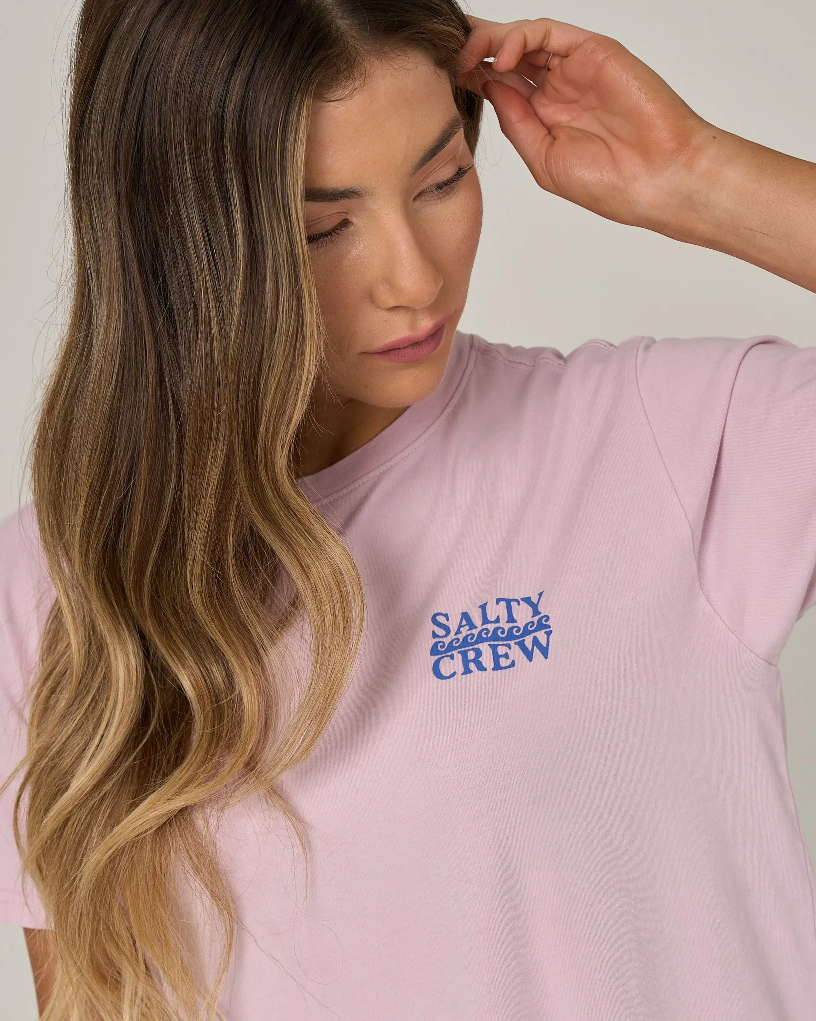 Lobster Roll Boyfriend Tee - Pale Orchid sold by Salty Crew product image thumbnail 4