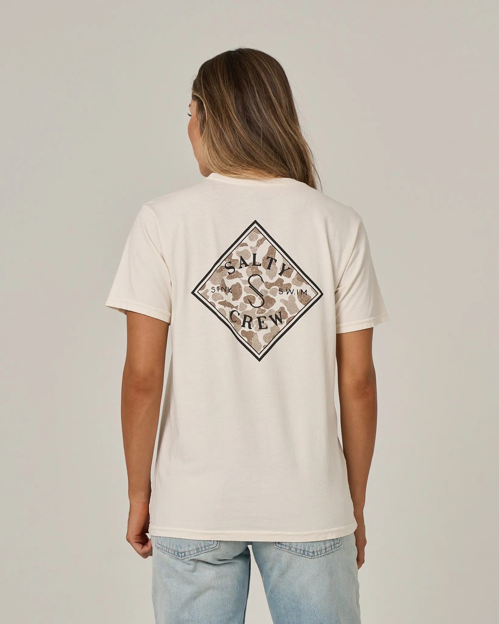 Tippet Fill Boyfriend Tee - Off White sold by Salty Crew