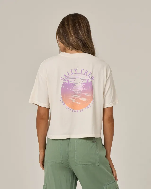 Tropics Skimmer Tee - Off White made by Salty Crew