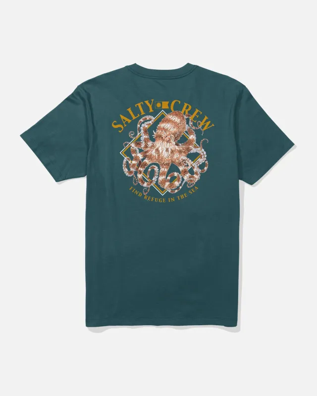 Octopod Crew Tee - Atlantic Blue made by Salty Crew