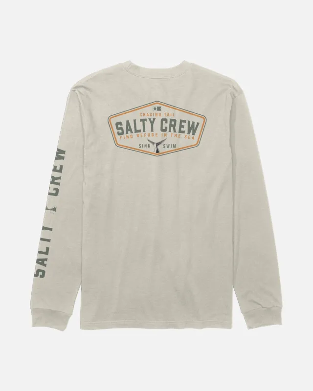 Tailfin Long Sleeve Tee - Bone made by Salty Crew