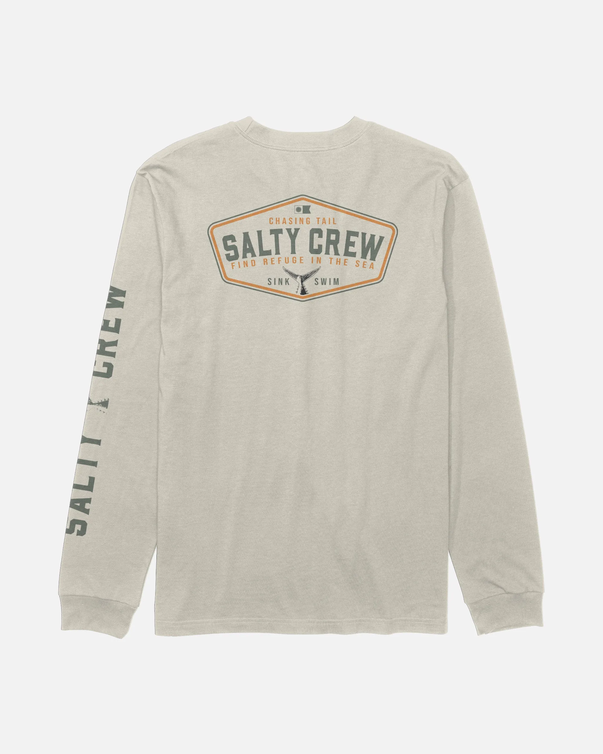 Tailfin Long Sleeve Tee - Bone sold by Salty Crew