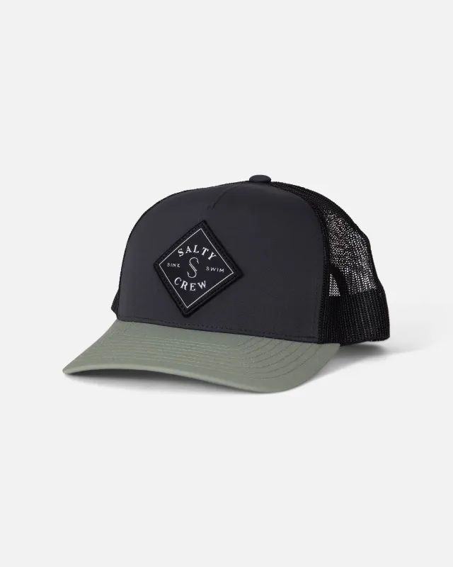 Sealine Retro Trucker - Black/Green made by Salty Crew