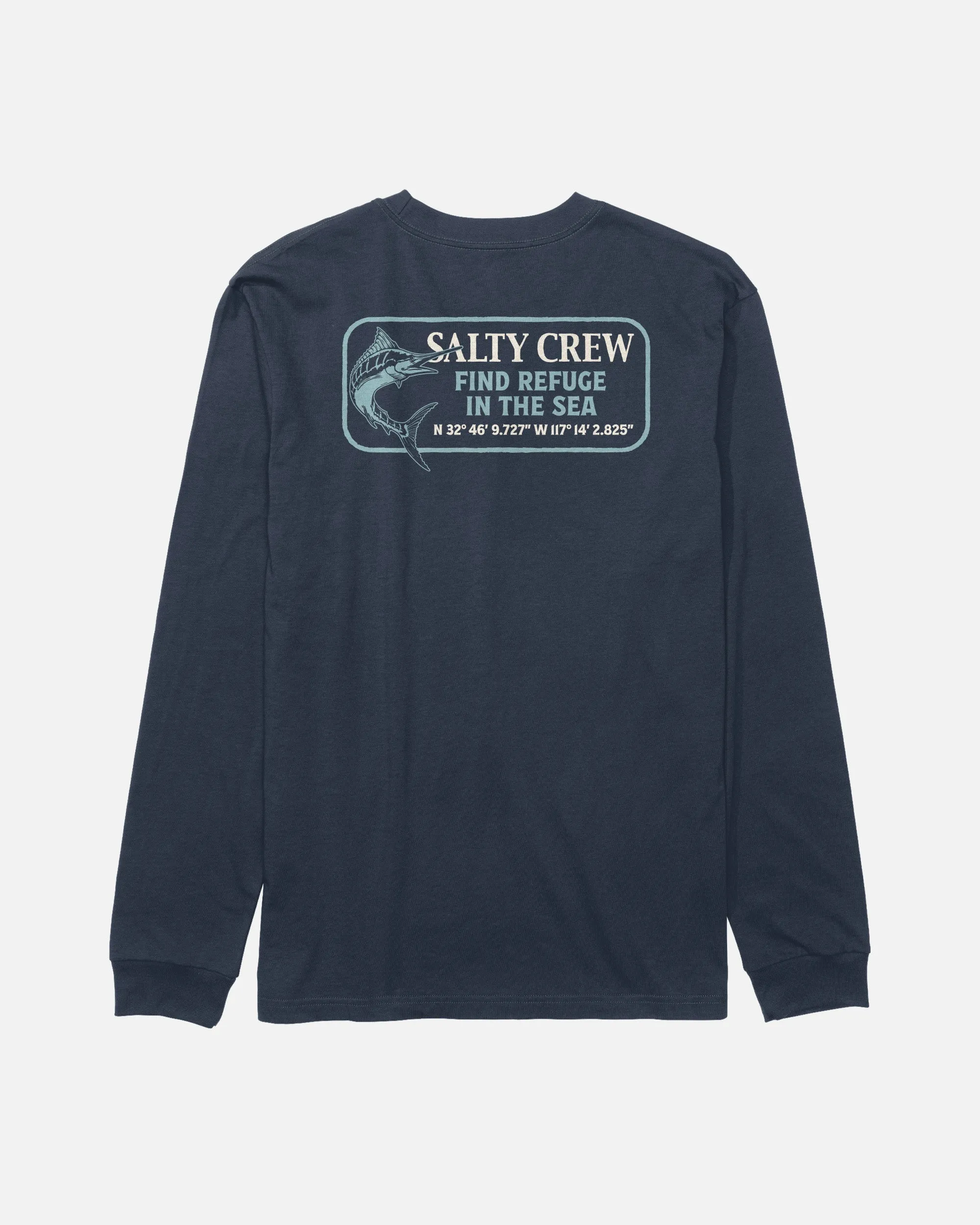 Coordinates Long Sleeve Tee - Navy sold by Salty Crew