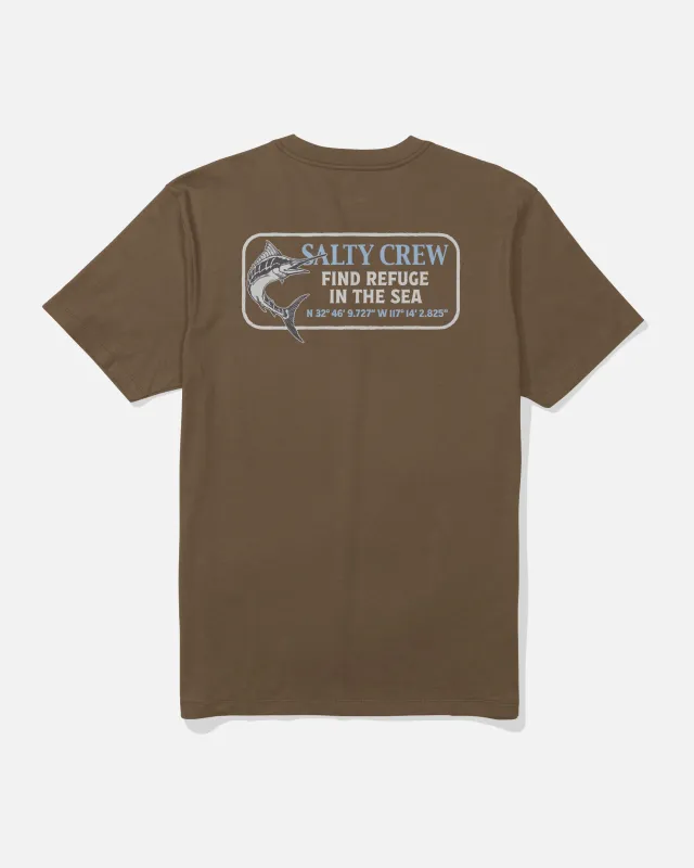 Coordinates Crew Tee - Sepia made by Salty Crew