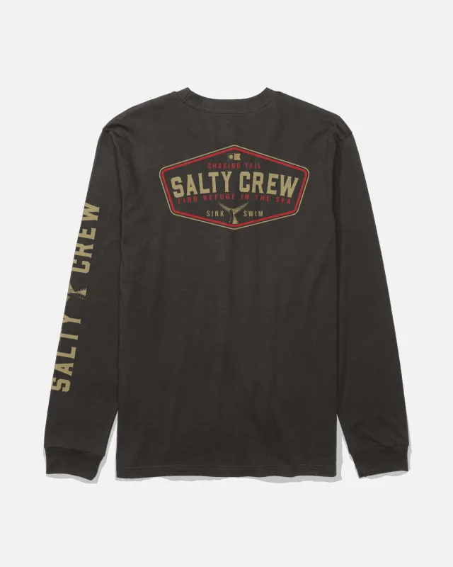 Tailfin Long Sleeve Tee - Black made by Salty Crew