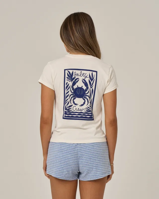 Crabby Modern Tee - Off White made by Salty Crew
