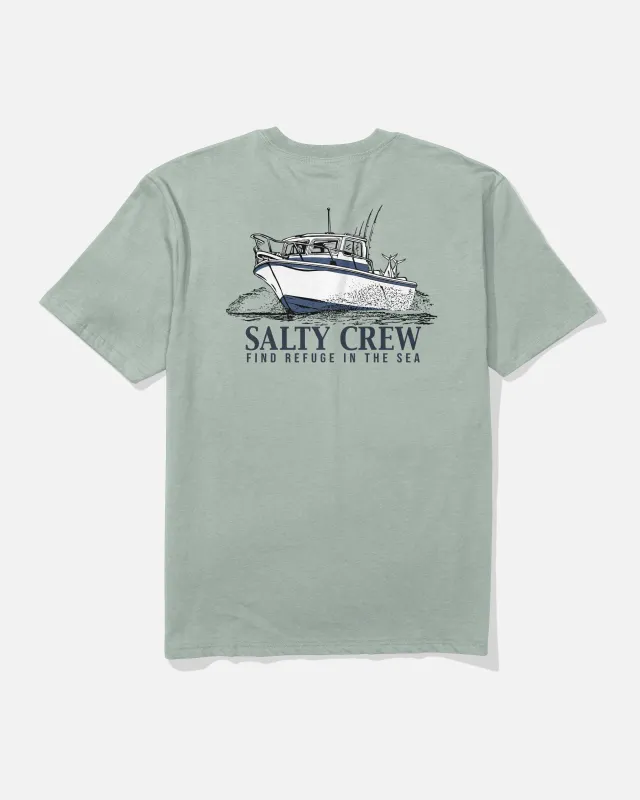 Throttle Original Tee - Aqua Grey made by Salty Crew
