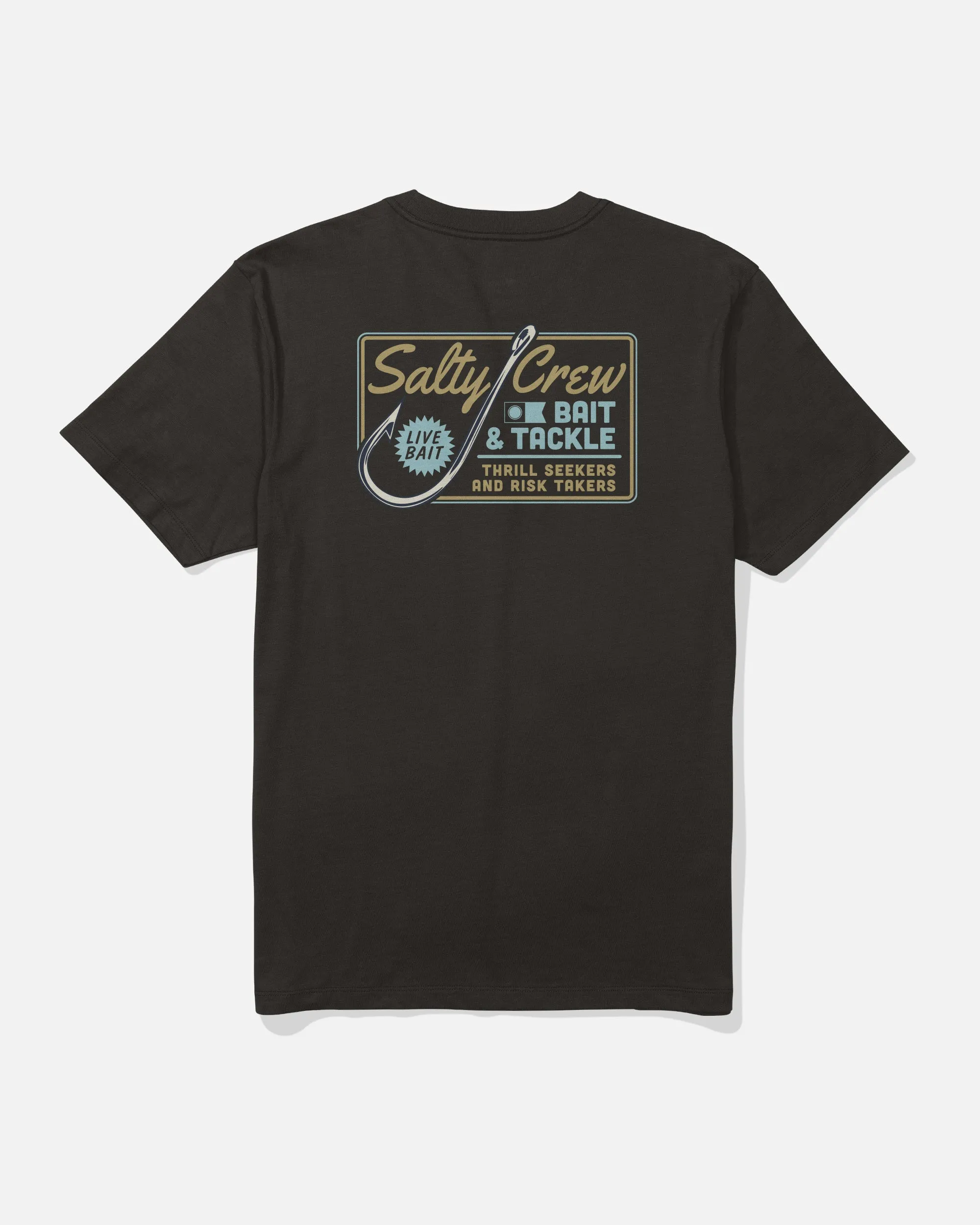 Hooked Up Crew Tee - Black sold by Salty Crew