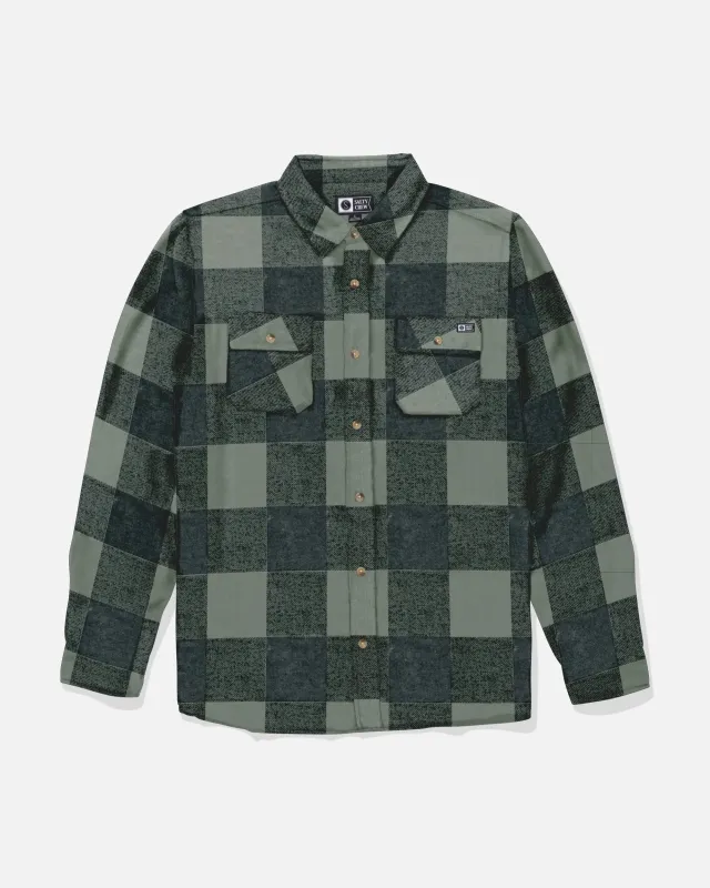 Daybreak Flannel - Green/Black made by Salty Crew