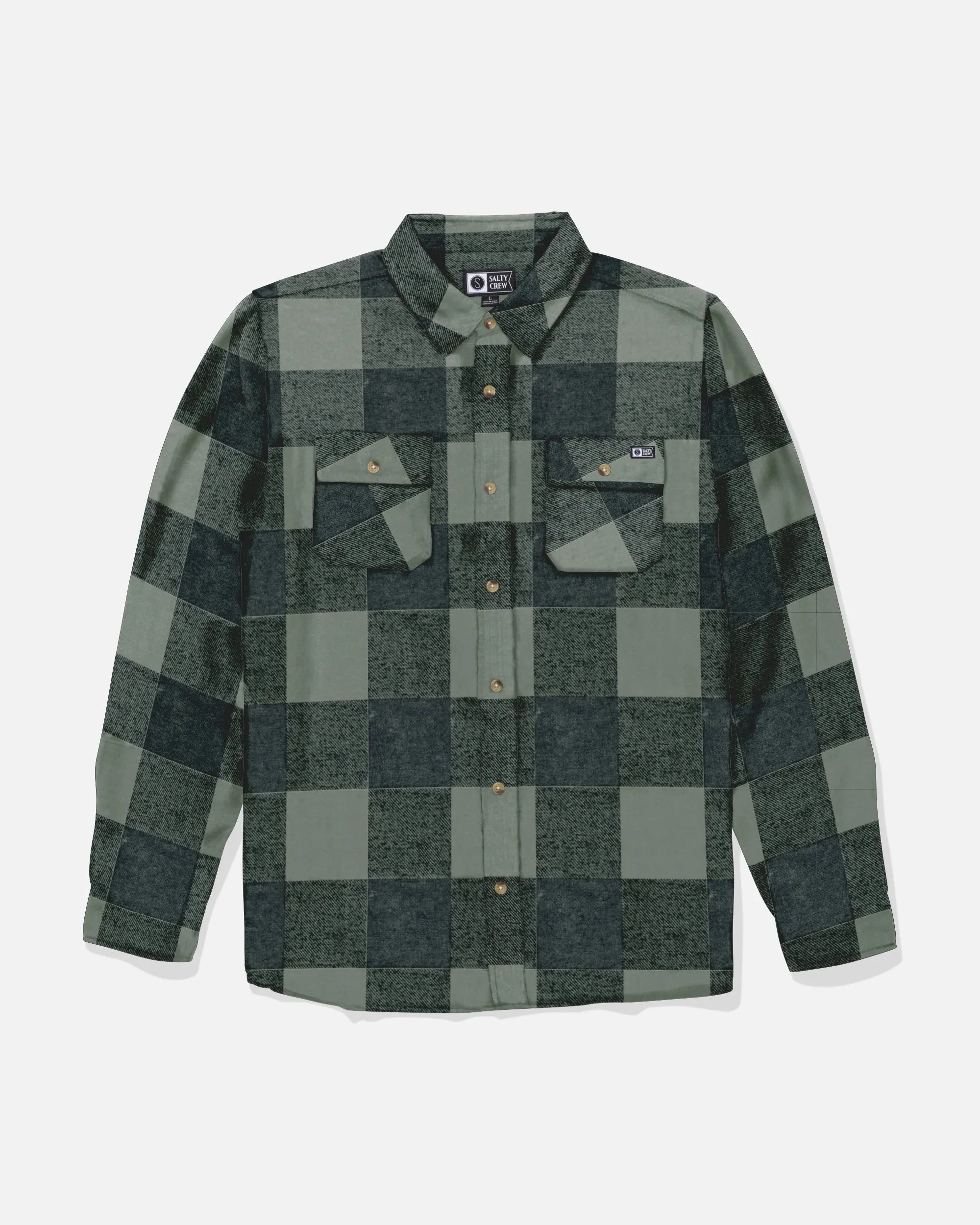 Daybreak Flannel - Green/Black sold by Salty Crew