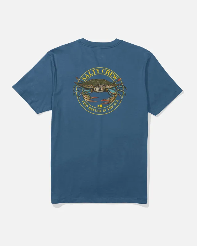 Jimmy Crew Tee - Cast Blue made by Salty Crew