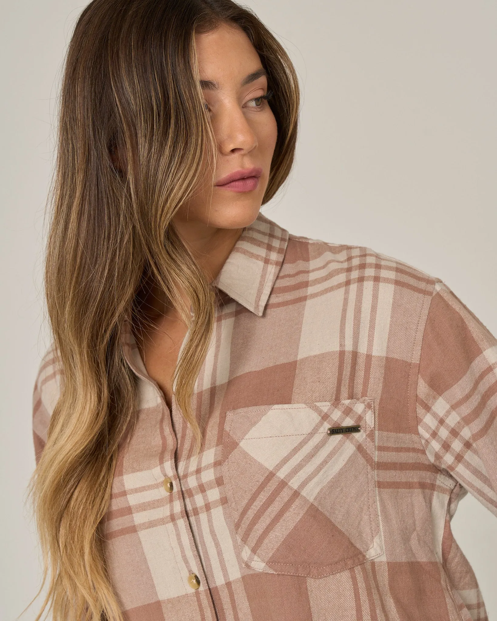 Out West Flannel - Taupe sold by Salty Crew product image thumbnail 4