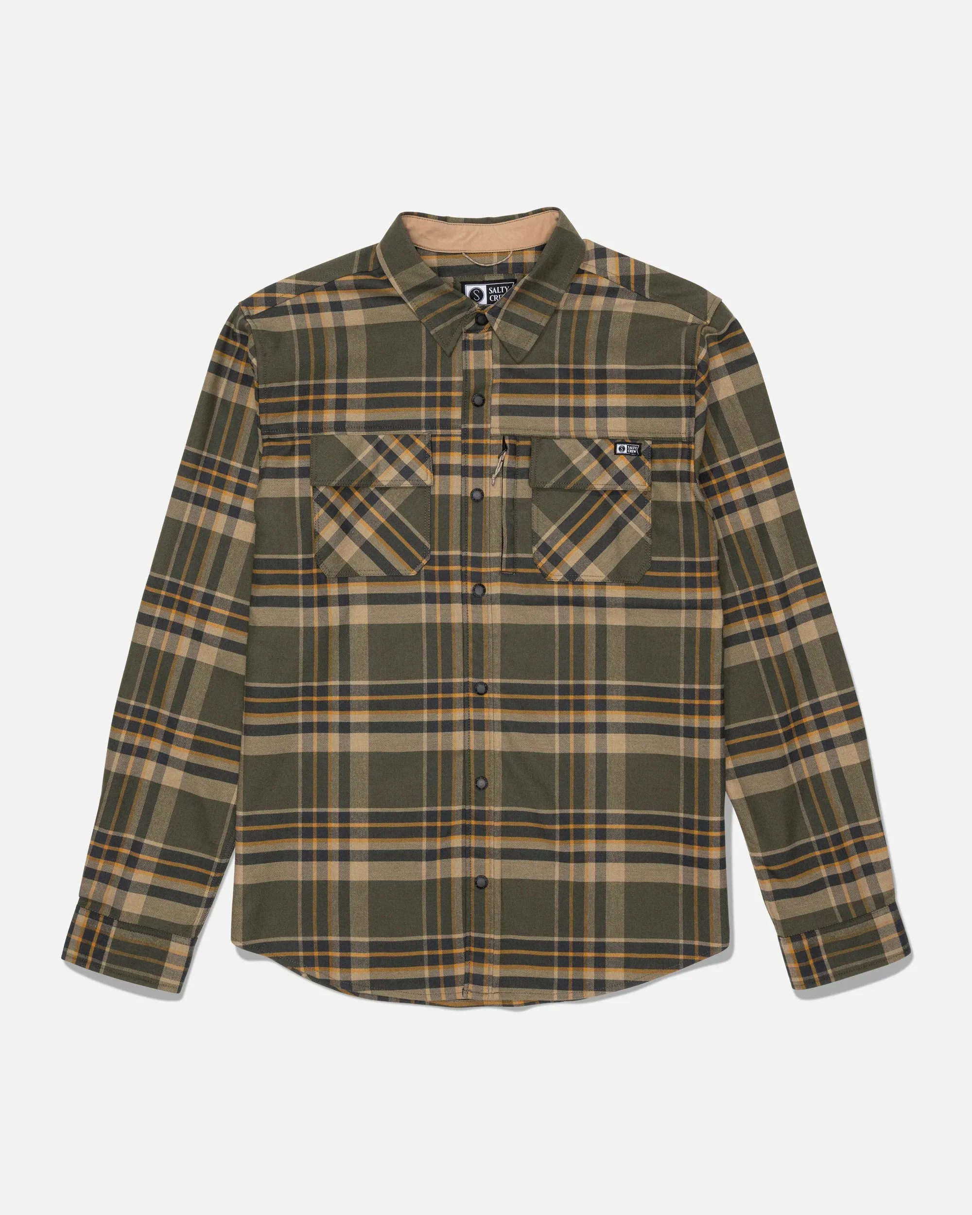 Fathom Tech Flannel - Washed Leaf sold by Salty Crew