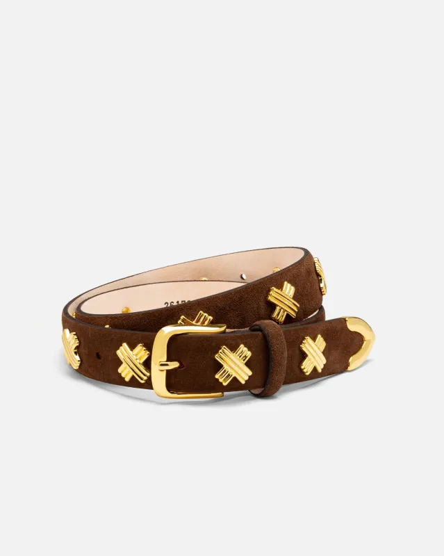 X Studded Belt made by Aureum Collective