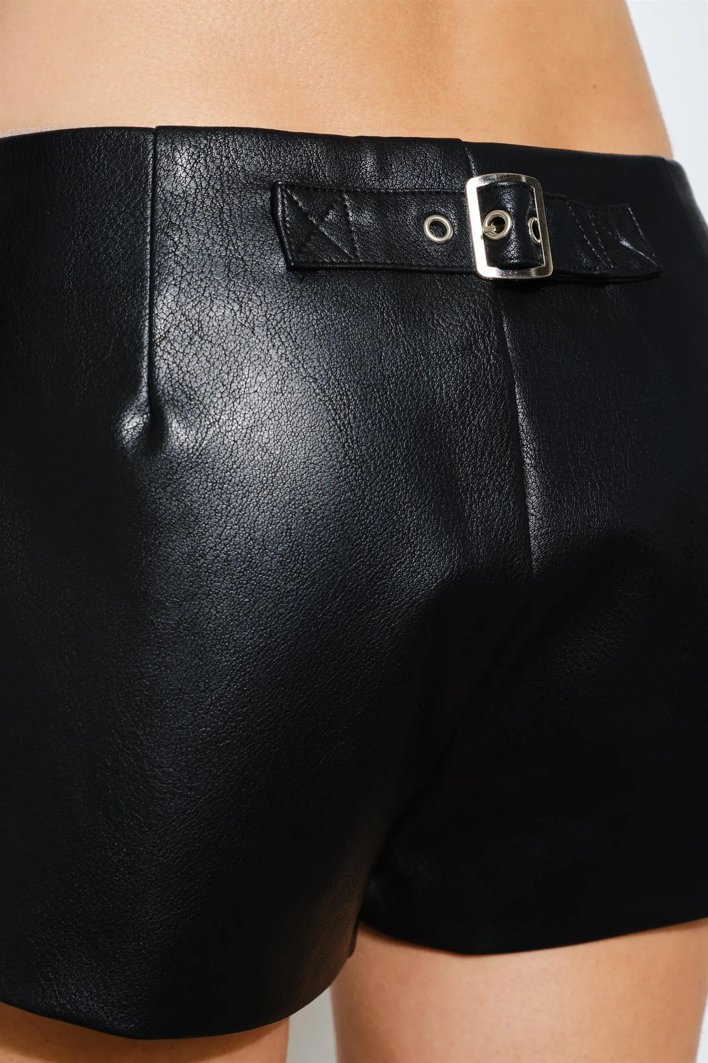 LC2863P | Juno Faux Leather Buckle Back Short sold by Loucia product image thumbnail 4