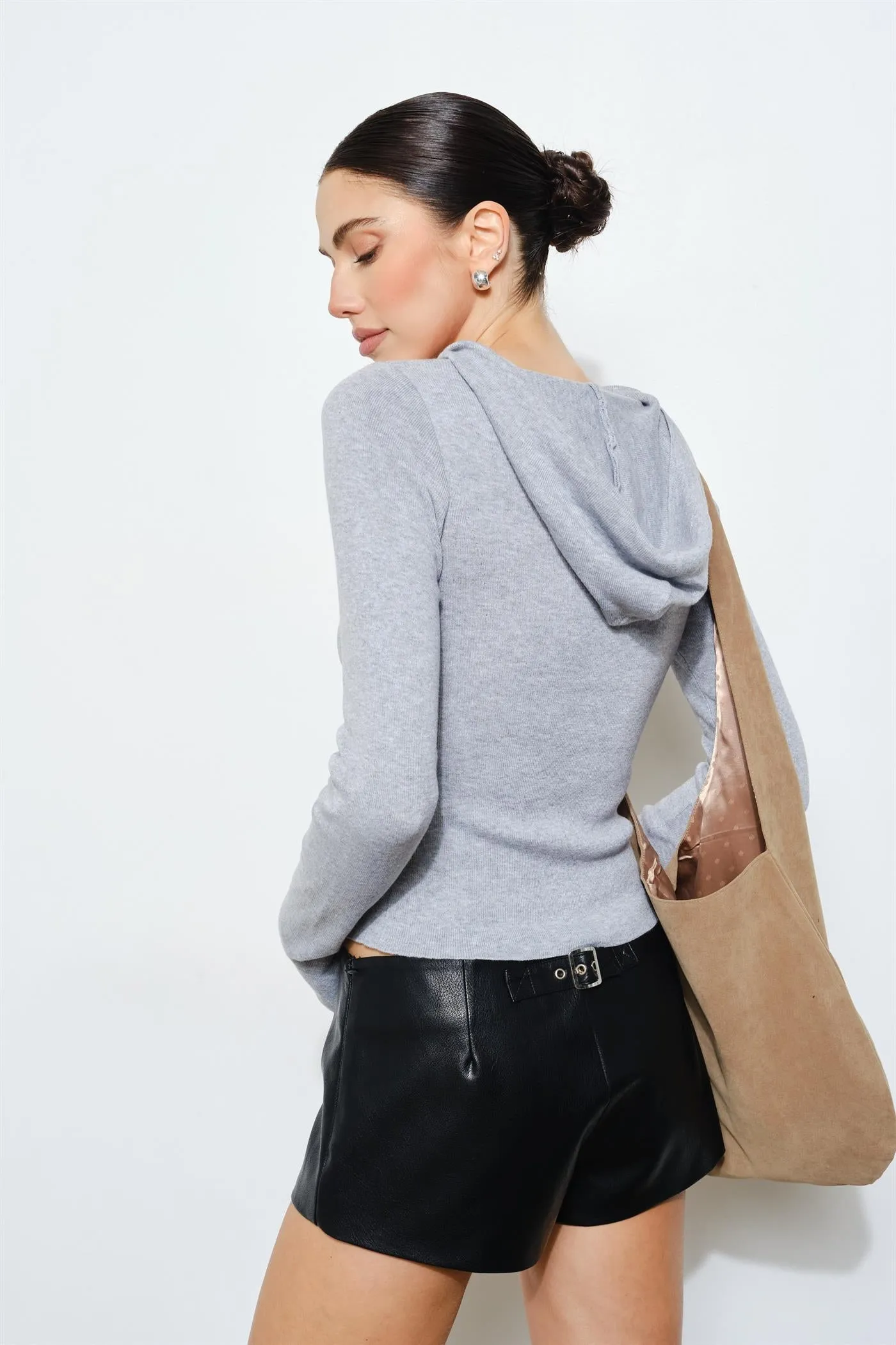 LC2863P | Juno Faux Leather Buckle Back Short sold by Loucia product image thumbnail 5