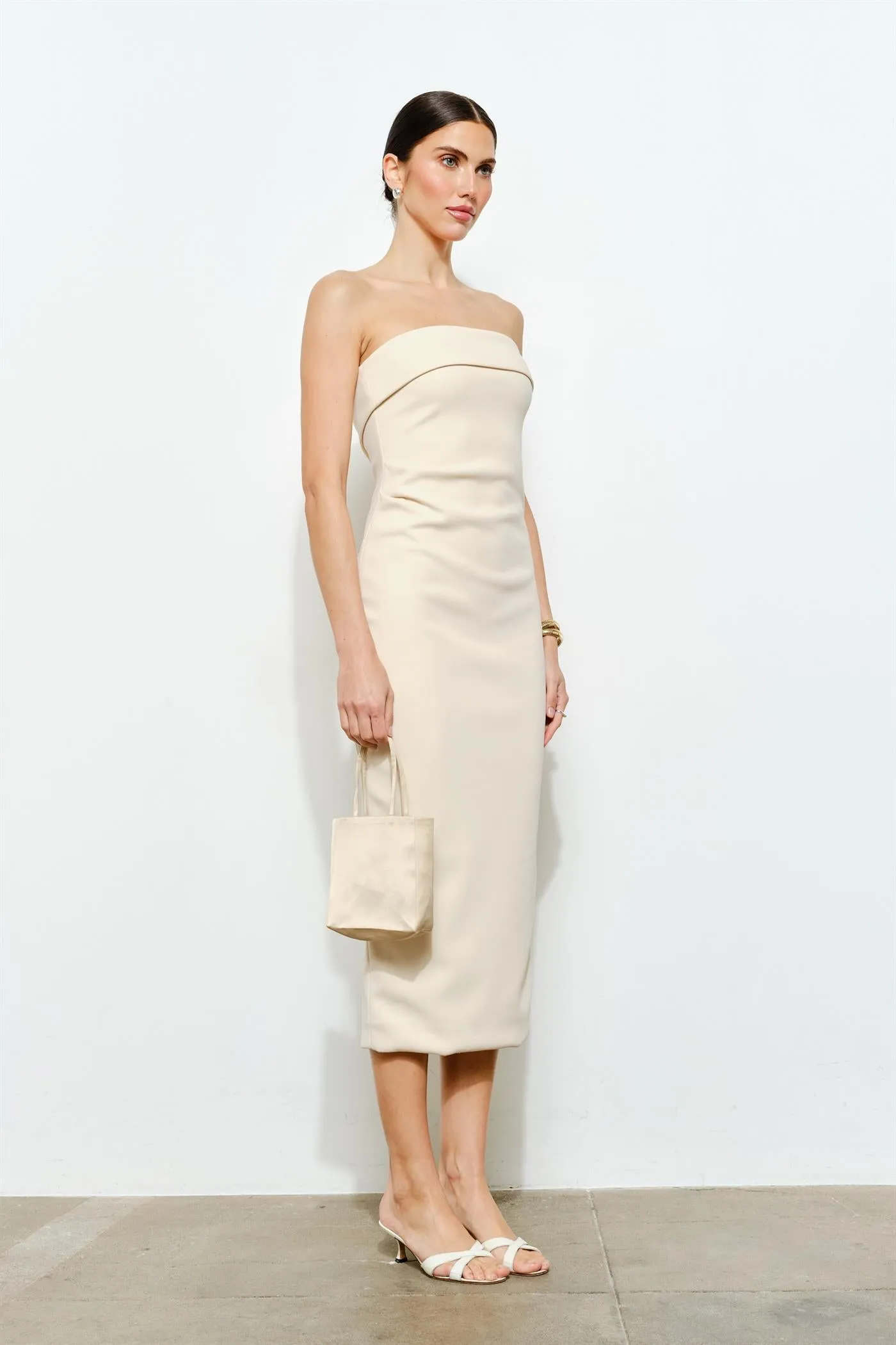 LC2019D | Alessia Strapless Column Midii Dress sold by Loucia product image thumbnail 2