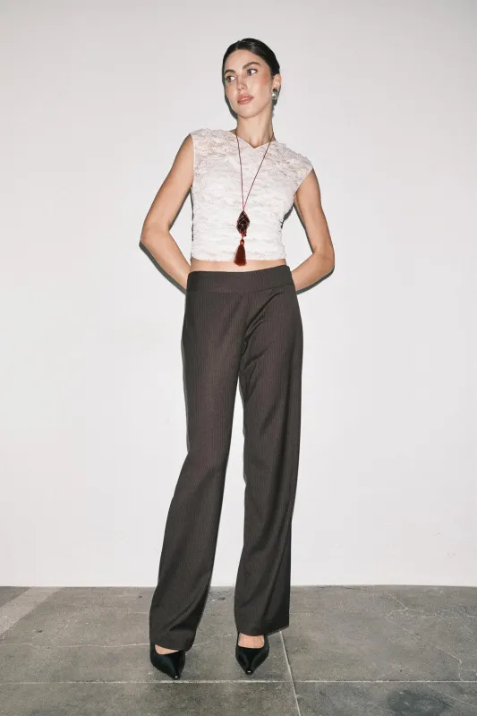 LC2931P | Charlotte Pinstripe Trousers made by Loucia