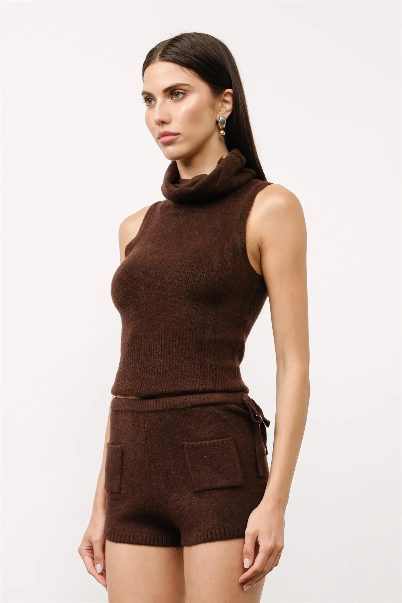 LC2143T | Serena Turtle Neck Sleeveless Knit Top sold by Loucia product image thumbnail 5
