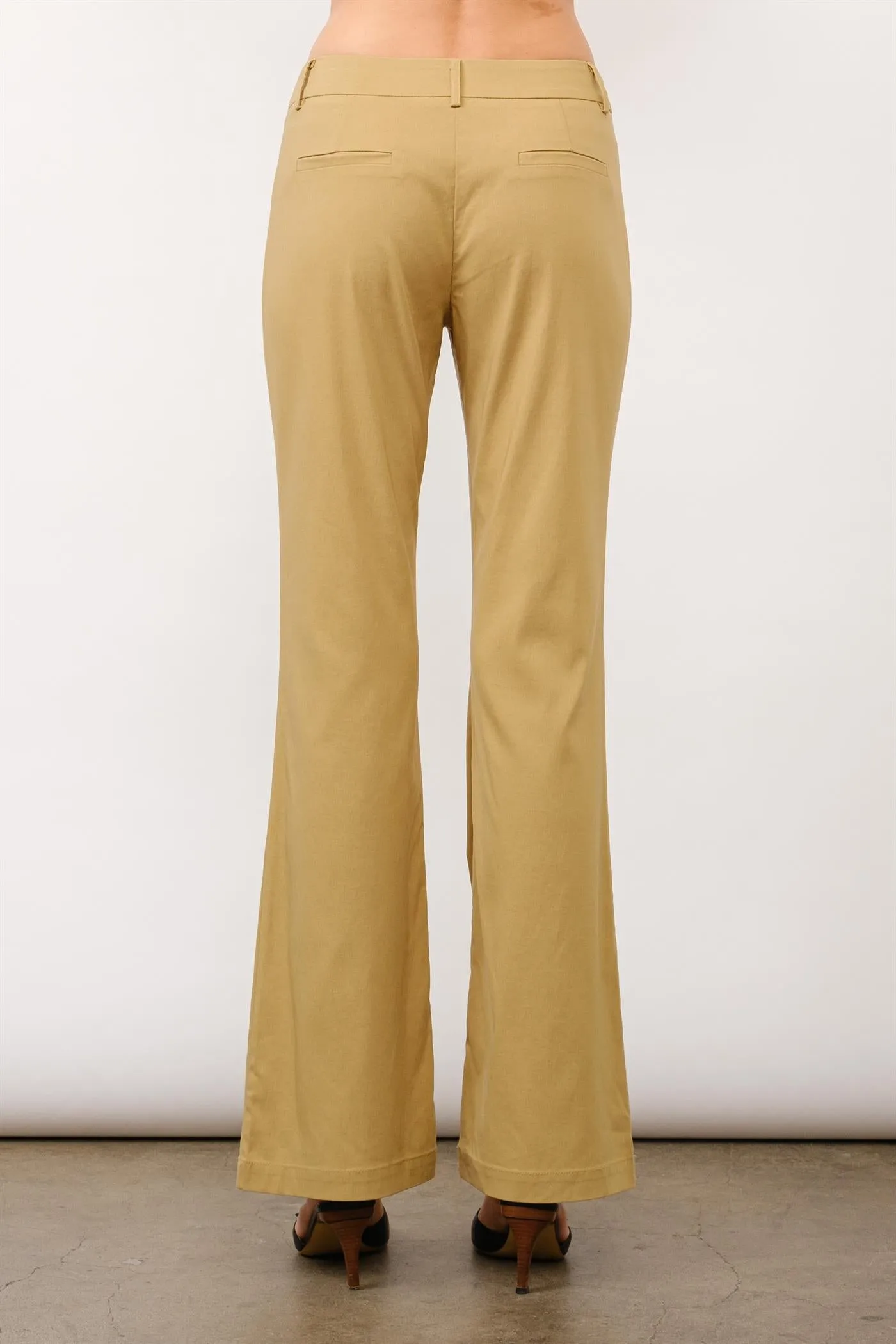 LC1377P | Eliza Stretch Suiting Mid Rise Kick Flare Trouser Pants sold by Loucia product image thumbnail 3