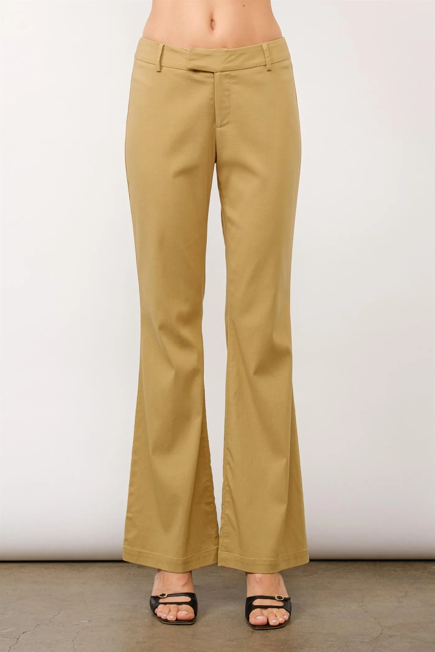 LC1377P | Eliza Stretch Suiting Mid Rise Kick Flare Trouser Pants sold by Loucia product image thumbnail 4