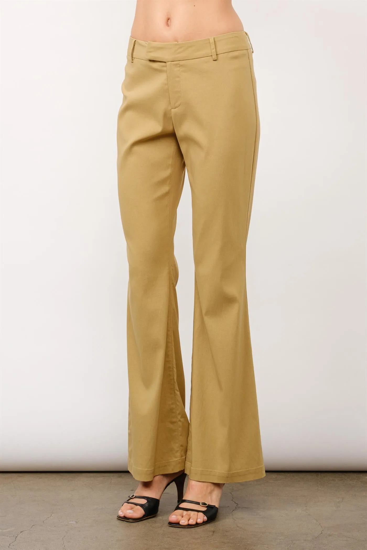 LC1377P | Eliza Stretch Suiting Mid Rise Kick Flare Trouser Pants sold by Loucia product image thumbnail 2
