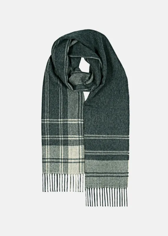 Unisex Oversized Lambswool Scarf Douglas Grey sold by Gloverall