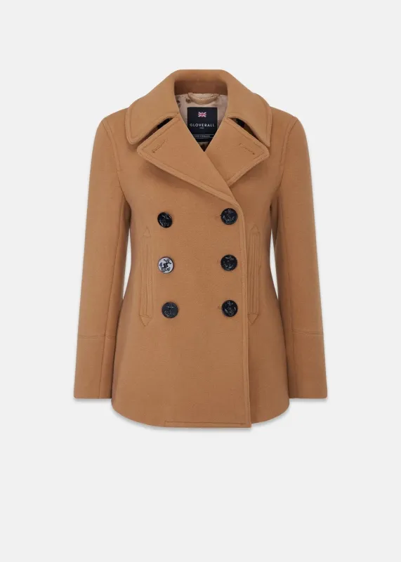 Women's Bronte Peacoat Camel made by Gloverall