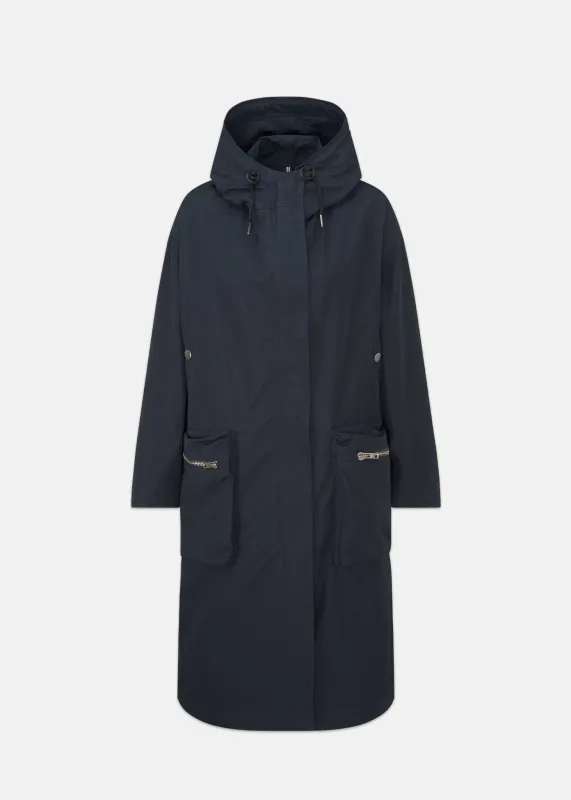 Women's Coleman Parka Black Navy made by Gloverall