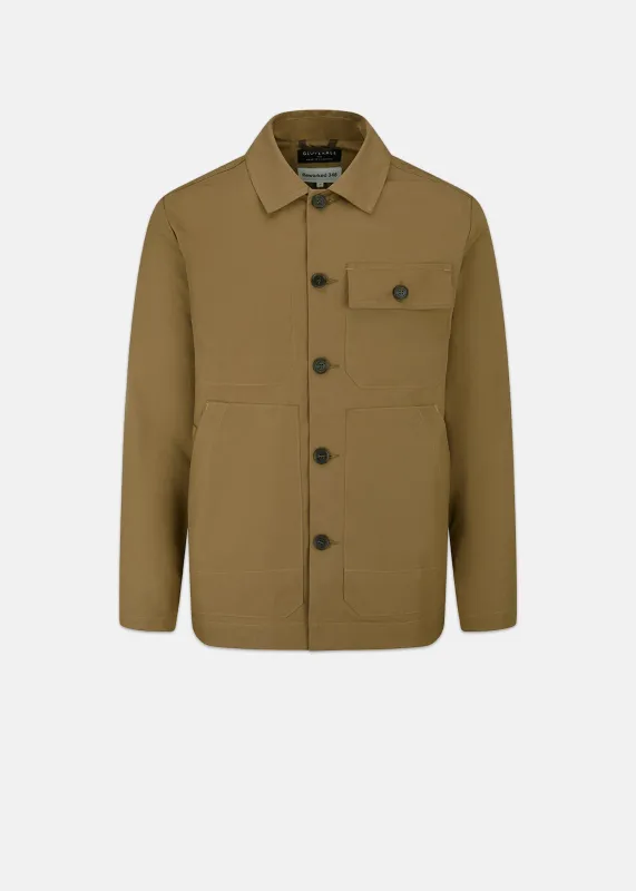 Men's Renewed Works Button Jacket Sand made by Gloverall