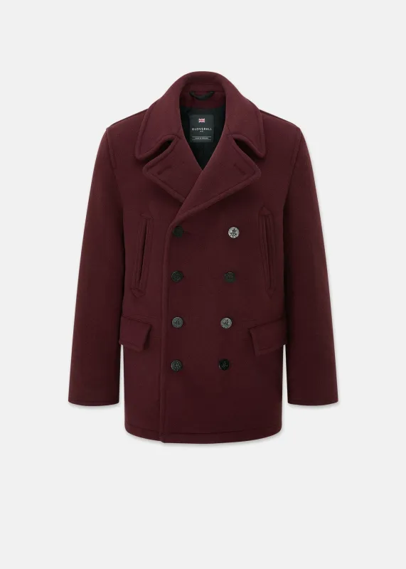 Men's Churchill Peacoat FC Burgundy made by Gloverall