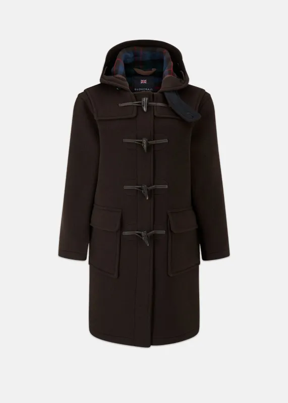 Women's Freda Duffle Coat Brown Tartan made by Gloverall