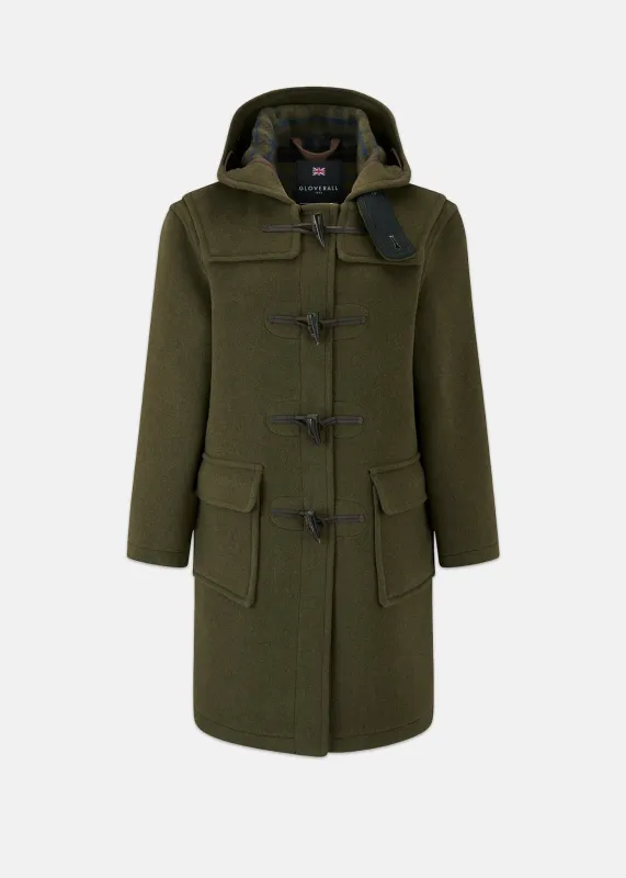 Women's Freda Duffle Coat Loden Check made by Gloverall