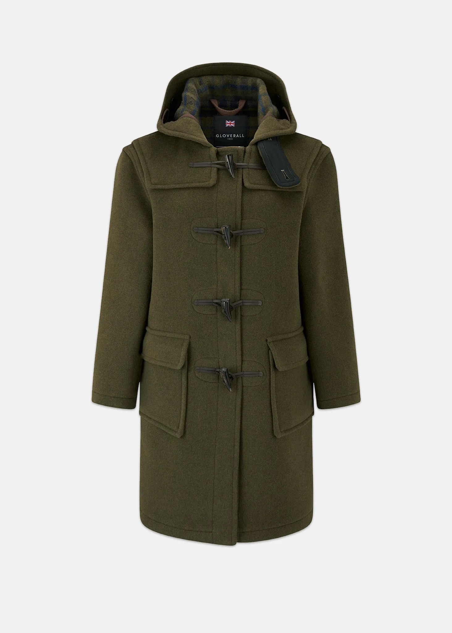 Women's Freda Duffle Coat Loden Check sold by Gloverall