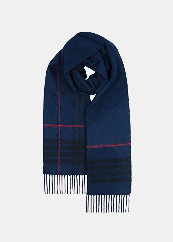 Unisex Oversized Lambswool Scarf Mackay Blue sold by Gloverall