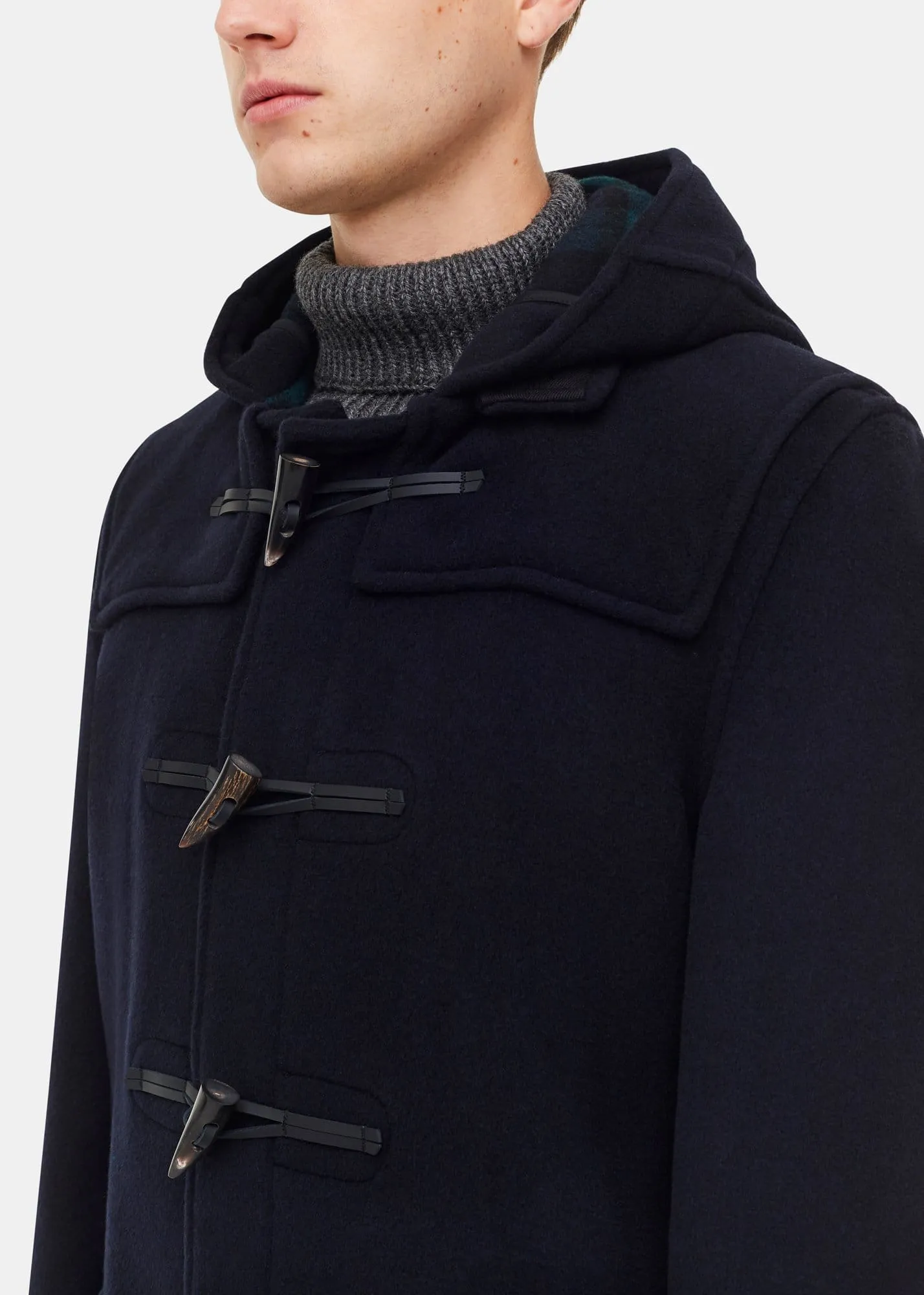 Men's Morris Duffle Coat Navy Black Watch sold by Gloverall product image thumbnail 2