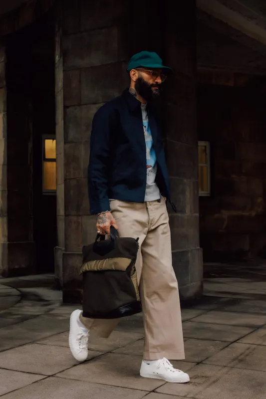 Unisex Gloverall x Minnessak Cross Body Bag Khaki made by Gloverall