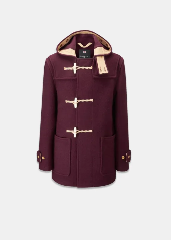 Men's Mid-Length Monty Duffle Coat Burgundy sold by Gloverall