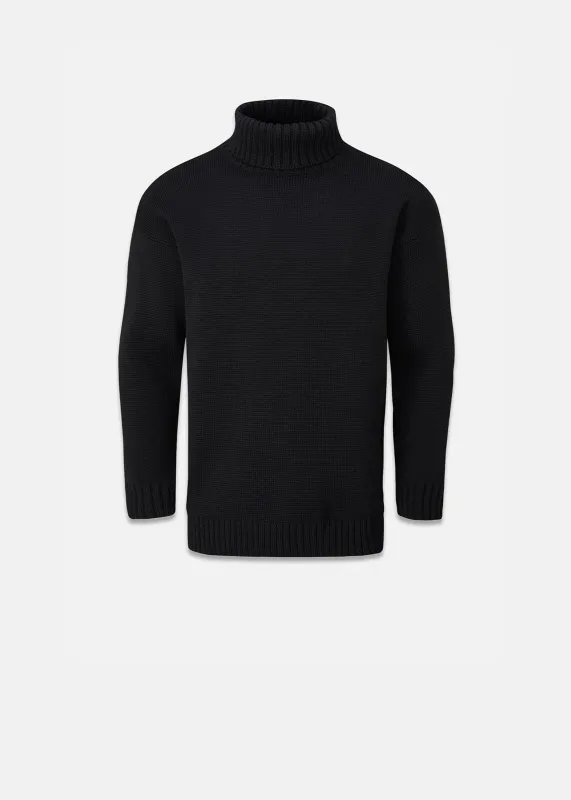 Men's Submariner Jumper Black made by Gloverall