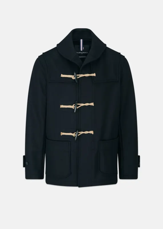 Men's Cocteau Duffle Jacket Black made by Gloverall