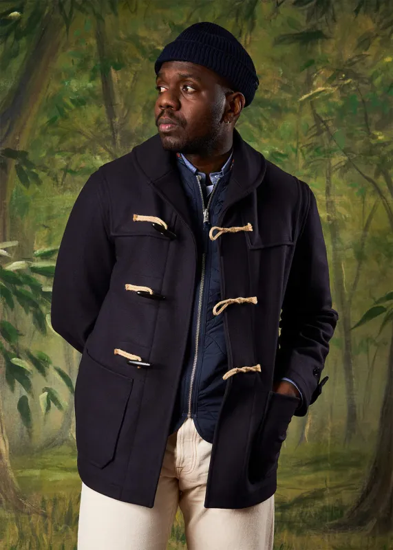 Men's Cocteau Duffle Jacket Navy made by Gloverall