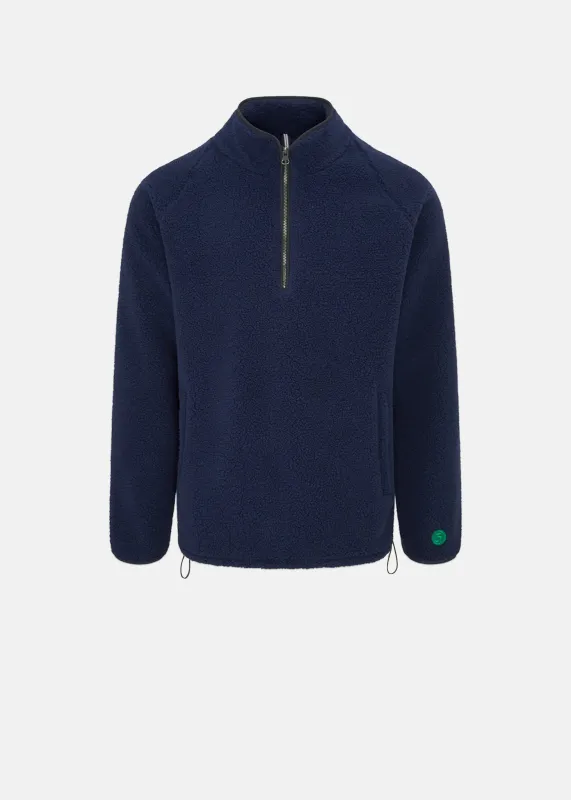 Men's Somerset Zip Fleece Navy made by Gloverall