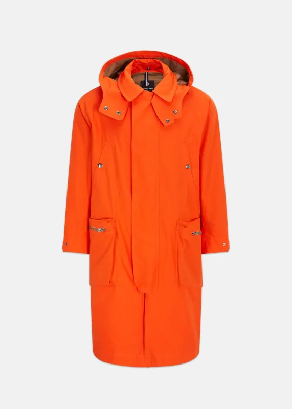 Men's Stanley Parka Orange made by Gloverall