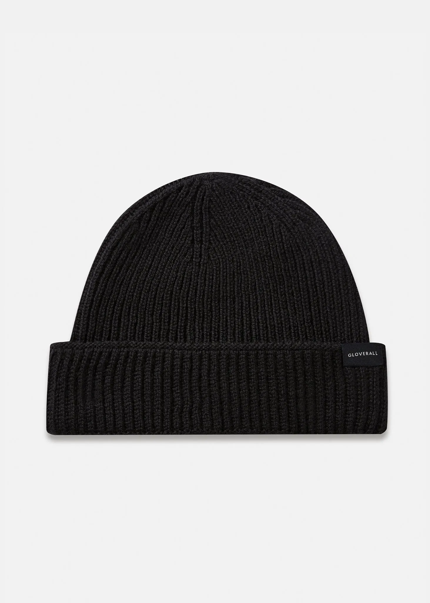 Unisex Ribbed Merino Beanie Hat Black sold by Gloverall