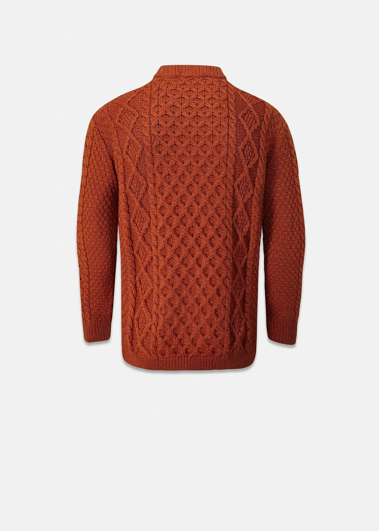 Men's Aran Jumper Burnt Orange sold by Gloverall product image thumbnail 2